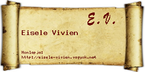Eisele Vivien névjegykártya